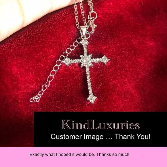 💎226💎Diamond Cross Necklace Pendant for Women and Girl’s - Picture 8 of 16